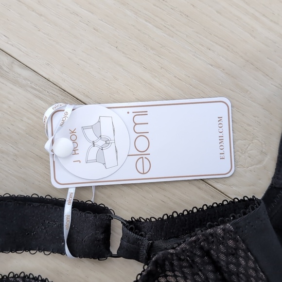 ELOMI | Women's Black Charley Stretch Lace Underwire Plunge Bra - Picture 10 of 11